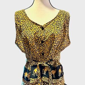 Leopard Print Women's Blouse